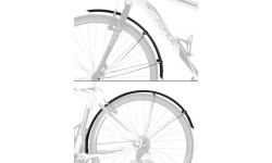 Gloves & Helmets & Accessories : Mudguard set, 28" FORCE 58 Aluflex, 58mm (black)