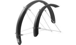 Aksesuarai bei priedai dviračiams : Skydeliai FORCE Aluflex 26" su ūsais (PET plastikas, juodi)