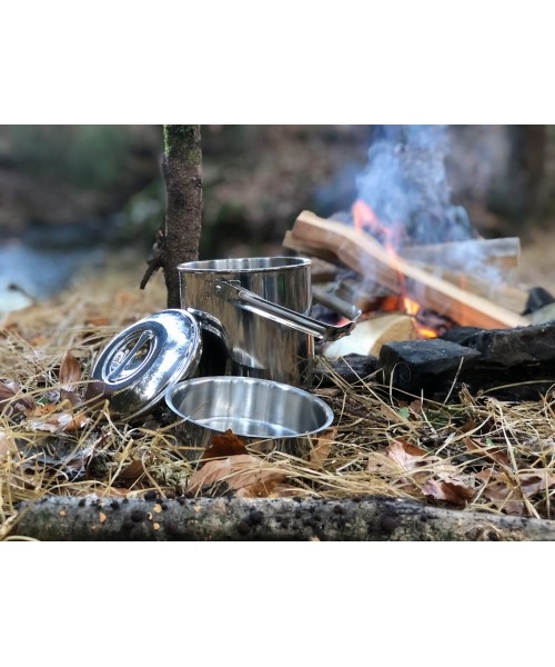 Pot BasicNature Billy Can Stainless Steel 1.4L
