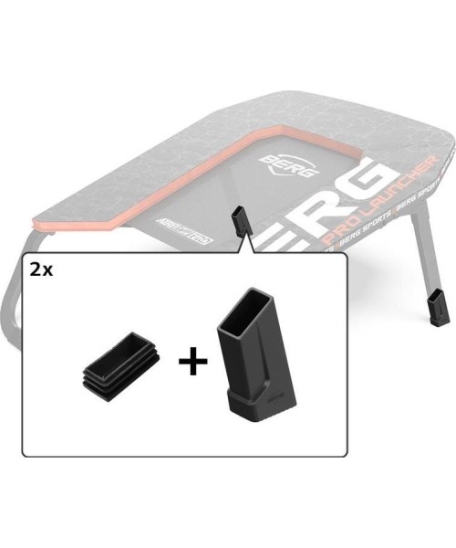 Trampoline Spare Parts BERG: Pro Launcher - Straight Leg Rubber Foot + Plastic Cap (2x)