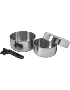 Cooking Set BasicNature Stainless Steel Biwak 1