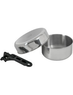 Cooking Set BasicNature Stainless Steel Biwak Junior