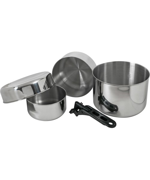 Indai BasicNature: Indų rinkinys BasicNature Stainless Steel Biwak 3