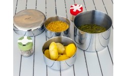 Virimo indų rinkinys BasicNature Biwak 3, nerūdijantis plienas