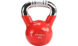 Metalinės giros dengtos guma HMS: KTC KETTLEBELL SU CHROMUOTA RANKENA HMS