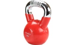 Metalinės giros dengtos guma HMS: KTC KETTLEBELL SU CHROMUOTA RANKENA HMS