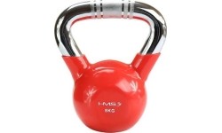 Metalinės giros dengtos guma HMS: KTC KETTLEBELL SU CHROMUOTA RANKENA HMS