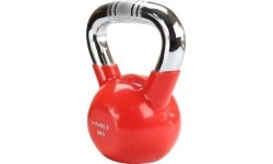 Metalinės giros dengtos guma HMS: KTC KETTLEBELL SU CHROMUOTA RANKENA HMS