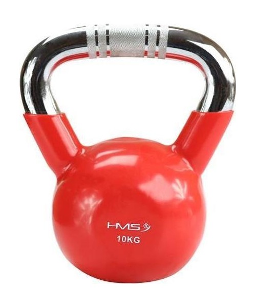 Metalinės giros dengtos guma HMS: KTC KETTLEBELL SU CHROMUOTA RANKENA HMS