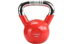 Metalinės giros dengtos guma HMS: KTC KETTLEBELL SU CHROMUOTA RANKENA HMS