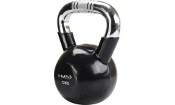 Metalinės giros dengtos guma HMS: KTC KETTLEBELL SU CHROMUOTA RANKENA HMS