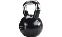 Metalinės giros dengtos guma HMS: KTC KETTLEBELL SU CHROMUOTA RANKENA HMS