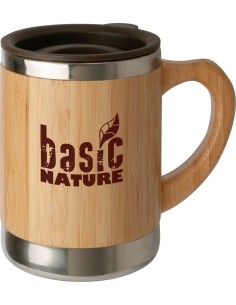 Puodelis BasicNature Beaker Bamboo, 0,3 l