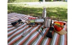 Indai Origin Outdoors: Pietų dėžutė Origin Outdoors Bamboo, 0.8L, nerūdijančio plieno