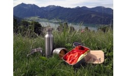 Indai Origin Outdoors: Pietų dėžutė Origin Outdoors Bamboo, 0.8L, nerūdijančio plieno
