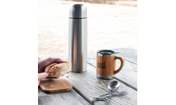 Indai Origin Outdoors: Pietų dėžutė Origin Outdoors Bamboo, 0.8L, nerūdijančio plieno