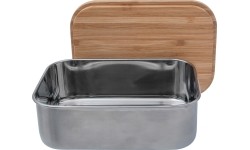 Indai Origin Outdoors: Pietų dėžutė Origin Outdoors Bamboo, 0.8L, nerūdijančio plieno
