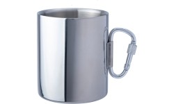 Foldable Stainless Steel Cup BasicNature Space Safer Thermo, 0.34L