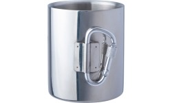Sudedamas nerūdijančio plieno puodelis BasicNature Space Safer Thermo, 0,34 l