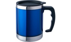 Termopuodelis BasicNature Stainless Steel Beaker MUG, 0,42 l, mėlynas