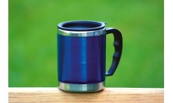 Termopuodelis BasicNature Stainless Steel Beaker MUG, 0,42 l, mėlynas