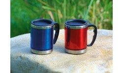 Termopuodelis BasicNature Stainless Steel Beaker MUG, 0,42 l, mėlynas