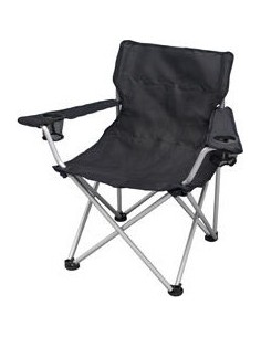 Folding Chair BasicNature Travel Comfort, Black