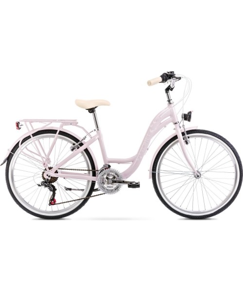Children's and Junior Bikes Romet: Dviratis Romet Panda 1 2024 pink-white