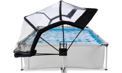 EXIT Soft Grey pool 300x200x65cm with filter pump and dome - grey