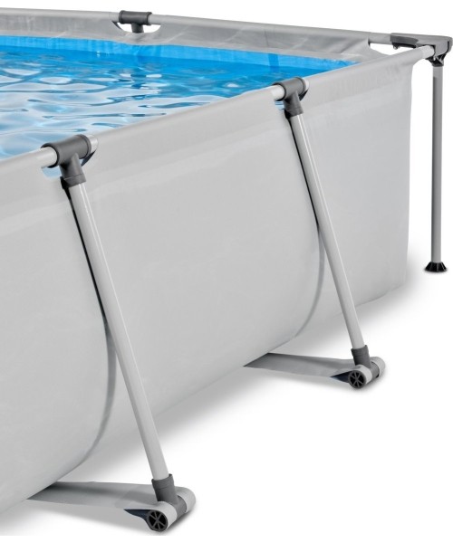 EXIT Soft Grey pool 300x200x65cm with filter pump and dome - grey