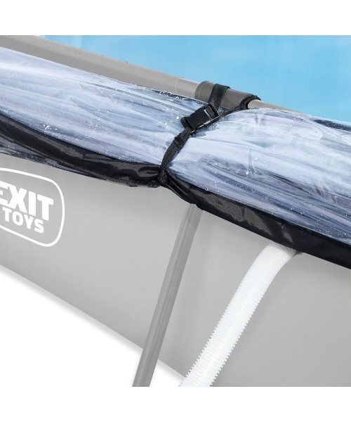 EXIT Soft Grey pool 300x200x65cm with filter pump and dome - grey