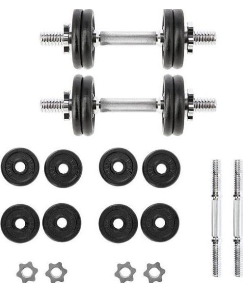 Keičiamo svorio hanteliai ir rinkiniai Abisal: SG02 KIETAS IRONAS DUMBBELLS 2x7KG HMS