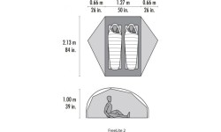 Tents MSR: Dvivietė Palapinė MSR FreeLite 2 Green Tent V3