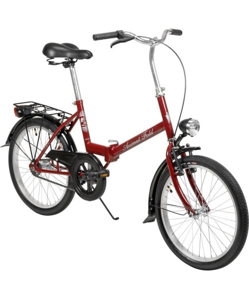 Dviračiai jaunimui ir suaugusiems : Dviratis AZIMUT Fold 20" 2023 burgund semi-matt