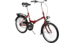 Dviračiai jaunimui ir suaugusiems : Dviratis AZIMUT Fold 20" 2023 burgund semi-matt