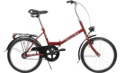 Dviračiai jaunimui ir suaugusiems : Dviratis AZIMUT Fold 20" 2023 burgund semi-matt