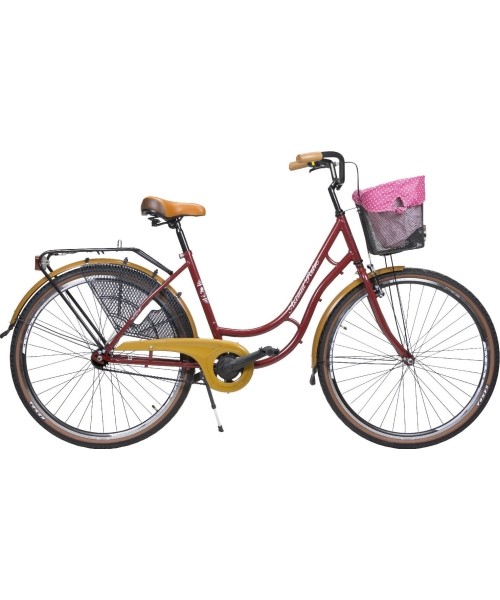 City Bikes : Dviratis AZIMUT Retro Lux 28" 2023 bordo shiny