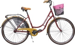 Dviratis AZIMUT Retro Lux 28" 2025 bordo shiny
