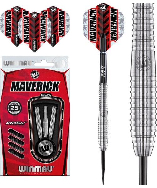 Smiginio strėlytės Winmau Maverick, 80 % volframo, plieninis smaigalys