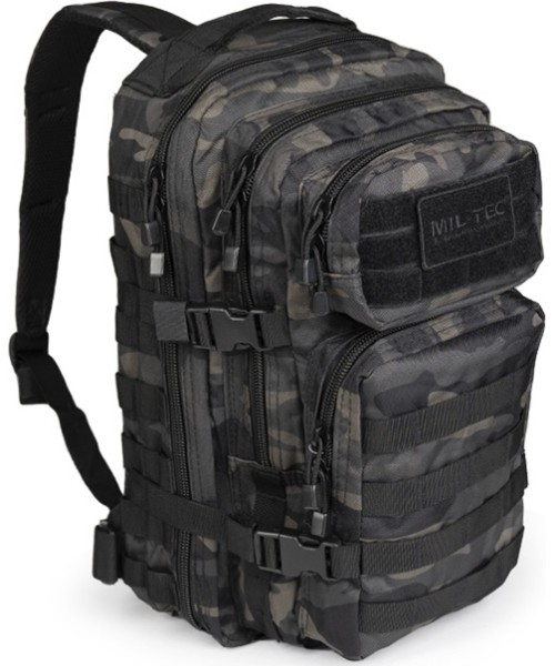 Turistinės kuprinės ir krepšiai MIL-TEC: DARK CAMO BACKPACK ASSAULT SMALL