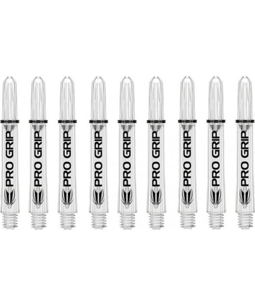 Shafts Target: Dart Shafts Target Pro Grip Spin Clear Intermediate - 3 x 3 pakuotės