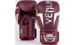 Bokso pirštinės Venum: "Venum Elite" bokso pirštinės - bordo/aukso spalvos