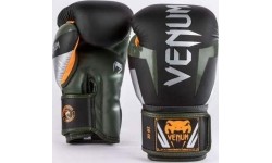 Bokso pirštinės Venum: "Venum Elite" bokso pirštinės - juodos/ sidabrinės/aki