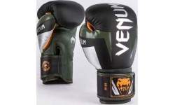 Bokso pirštinės Venum: "Venum Elite" bokso pirštinės - juodos/ sidabrinės/aki