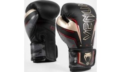 Bokso pirštinės Venum: "Venum Elite Evo" bokso pirštinės - juodos/auksinės/raudonos