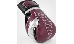 Boxing Gloves Venum: "Venum Elite Evo" bokso pirštinės - bordo/ sidabro spalvos