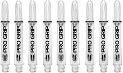 Velenai Target: Dart Shafts Target Pro Grip Spin Clear Short - 3 x 3 pakuotės
