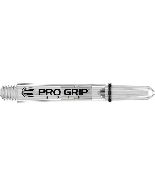 Velenai Target: Dart Shafts Target Pro Grip Spin Clear Short - 3 x 3 pakuotės