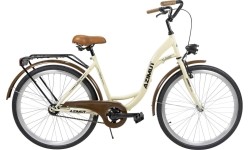Dviračiai jaunimui ir suaugusiems : Dviratis AZIMUT Classic 26" 2023 cream
