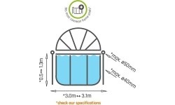 EXIT pool canopy ø300cm